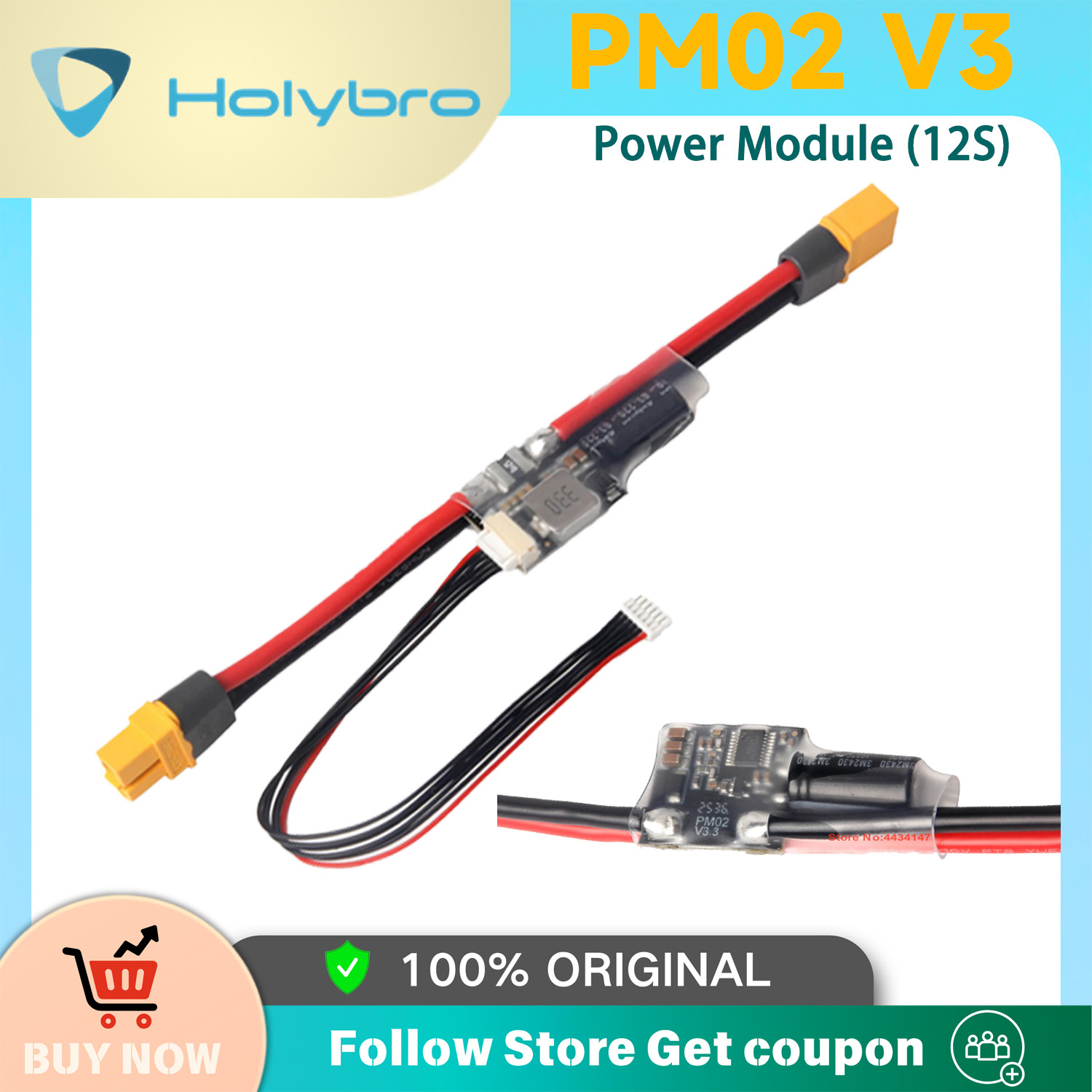 Drone Racing Flight Controller - Holybro PM02D Module d'alimentation 2S-12S PX4